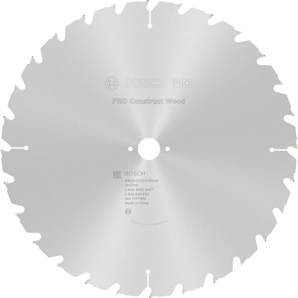 Bosch PRO Construct Wood Kreissägeblatt 400 x 3,5 x 30 mm - 2608640693