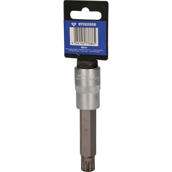 BRILLIANT TOOLS 1/2 Vielzahn-Bit-Stecknuss 140 mm lang M14 - BT022956