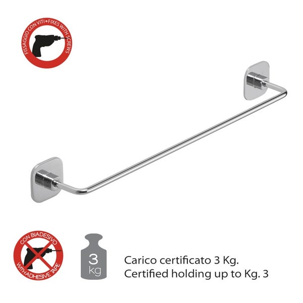 Verchromte 60cm breite Handtuchstange | Timo
