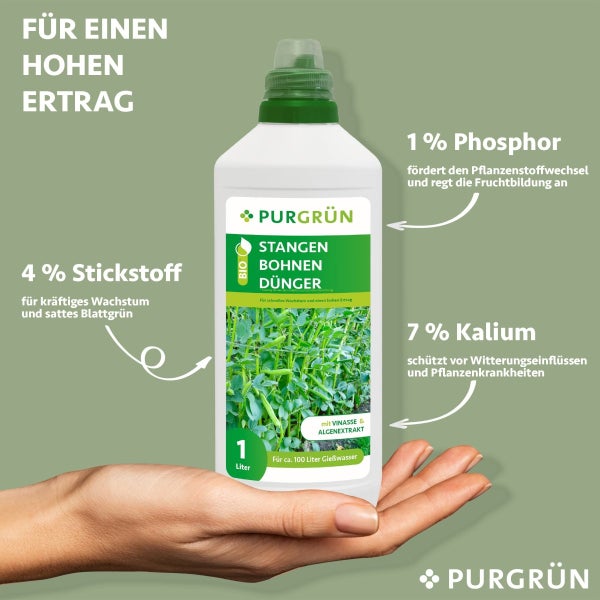 Purgrün Bio-Stangenbohnen-Dünger 1 Liter