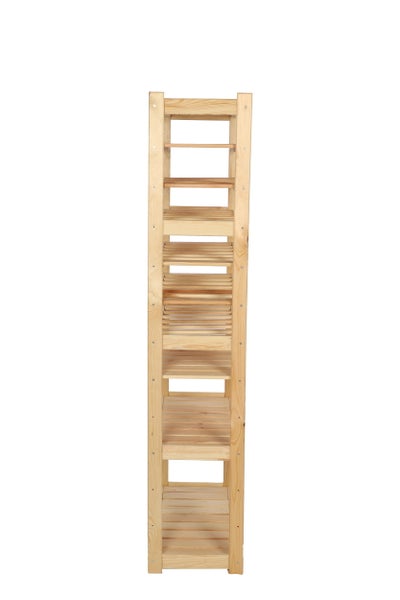 PROREGAL Weinregal SPREEWALD HxBxT 163x70x33cm 36 Flaschen auf 6 Ebenen + 4 Ablagen Massives Kiefernholz Natur