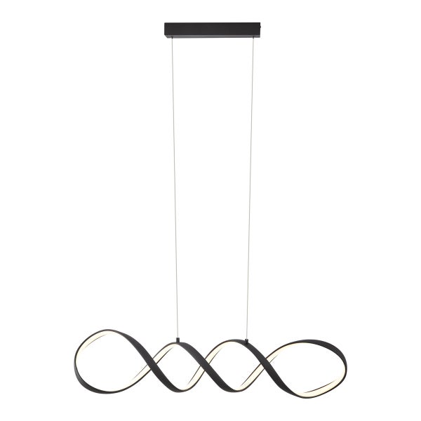 Moderne Pendelleuchte mit drei ineinander verschlungenen Elementen