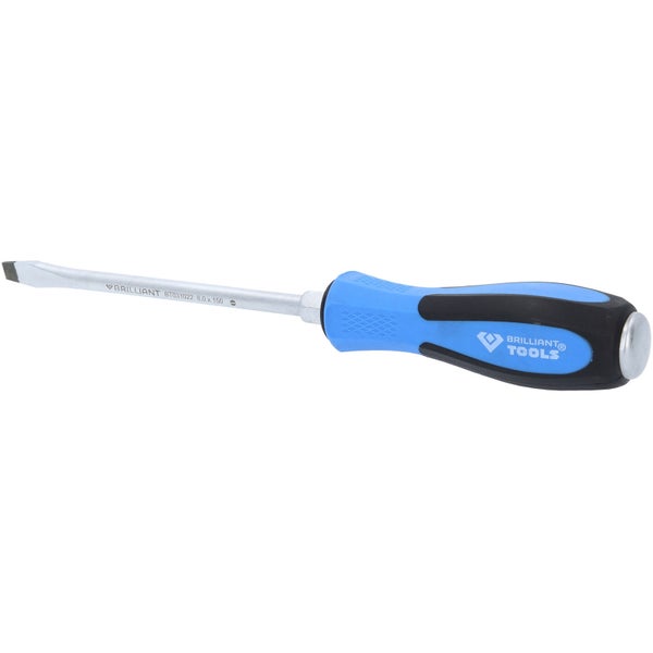 BRILLIANT TOOLS Schraubendreher Schlitz mit Schlagkappe 8,0 x 150 mm - BT031022