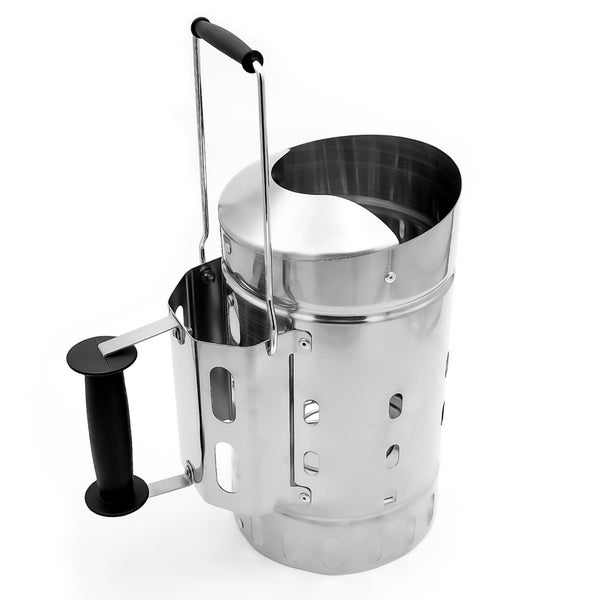 Grillkamin aus Stahl mit Griff