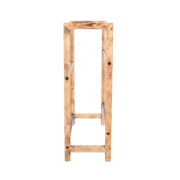 PROREGAL Getränkekistenregal HUNSRÜCK HxBxT 95x112x32cm 6 Kisten auf 2 Ebenen Massives Kiefernholz Gebrannt