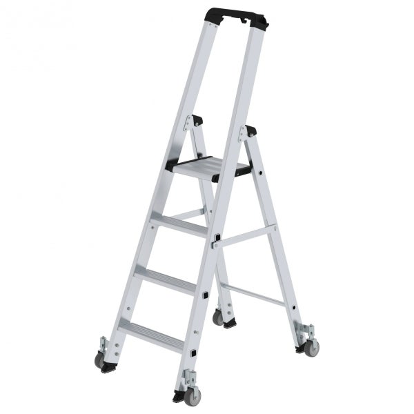 Aluminium-Stufenleiter mit Rollen