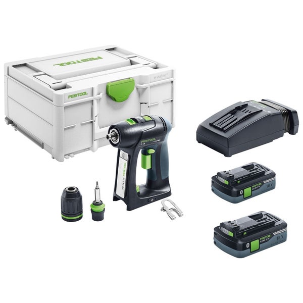 Festool Akku-Bohrschrauber C 18 mit Zubehör und Systainer