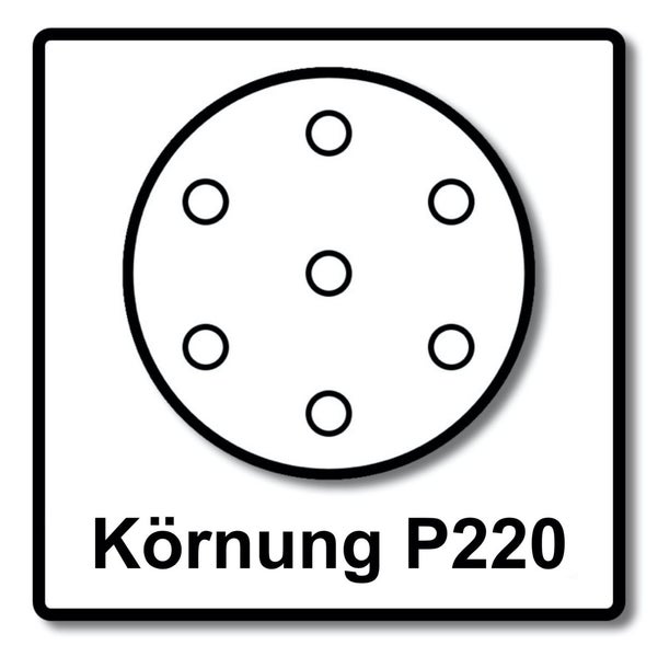 Festool STF D150/48 Schleifscheiben Rubin 2 P220 150 mm 200 Stk. ( 4x 575193 ) für RO 150, ES 150, ETS 150, ETS EC 150, LEX 150, WTS 150, HSK-D 150