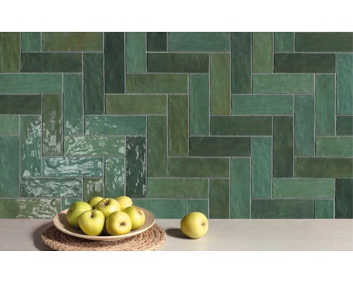 Wandfliese Riad green 6,5x20 cm