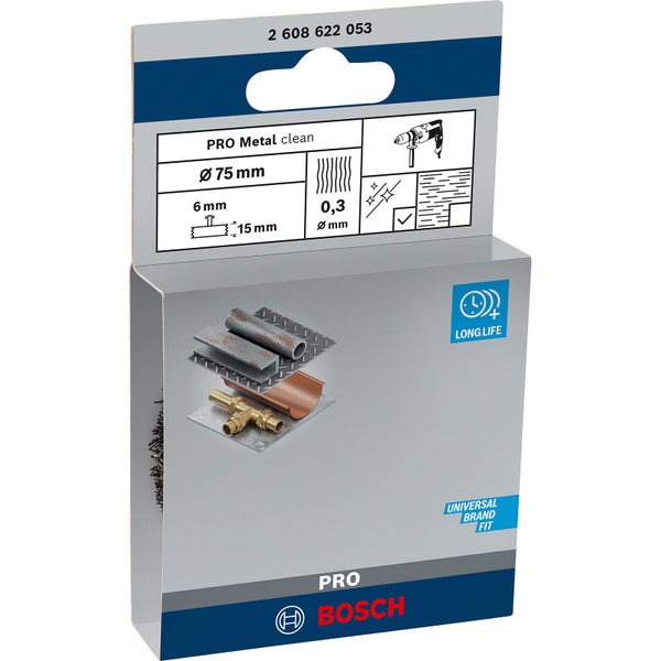 Bosch PRO Metal clean Scheibenbürste 75 x 0,30 mm gerader Schaft - 2608622053
