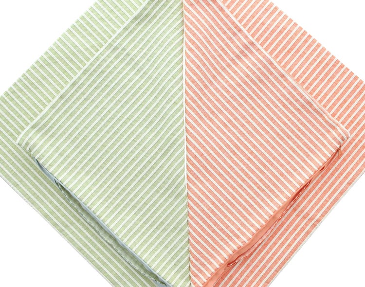 FRANK FLECHTWAREN | Kissenhülle Streifeneffekt, 2er Set, POLYESTER, BAUMWOLLE, 45 x 45 cm