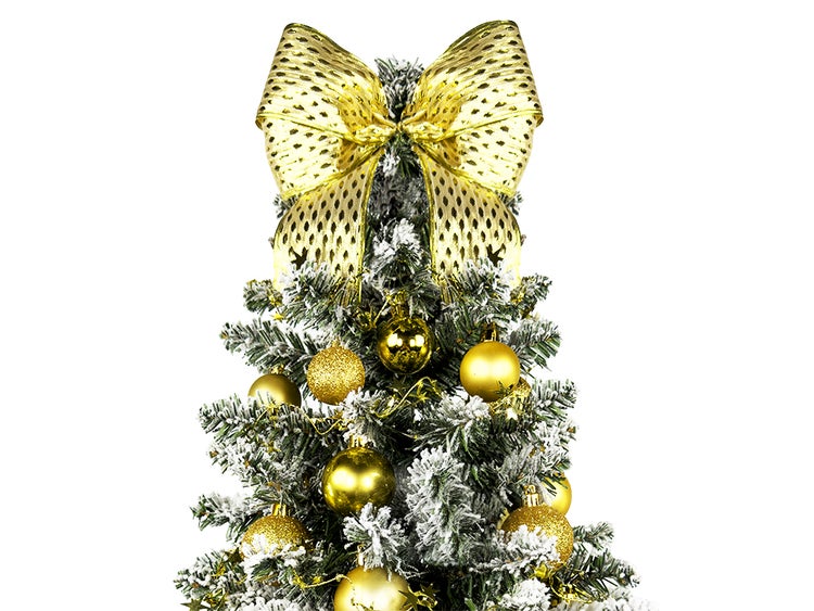 LAALU Dekorierter künstlicher Weihnachtsbaum GOLDEN CHRISTMAS 60 cm mit LED-Beleuchtung IN FLOWER