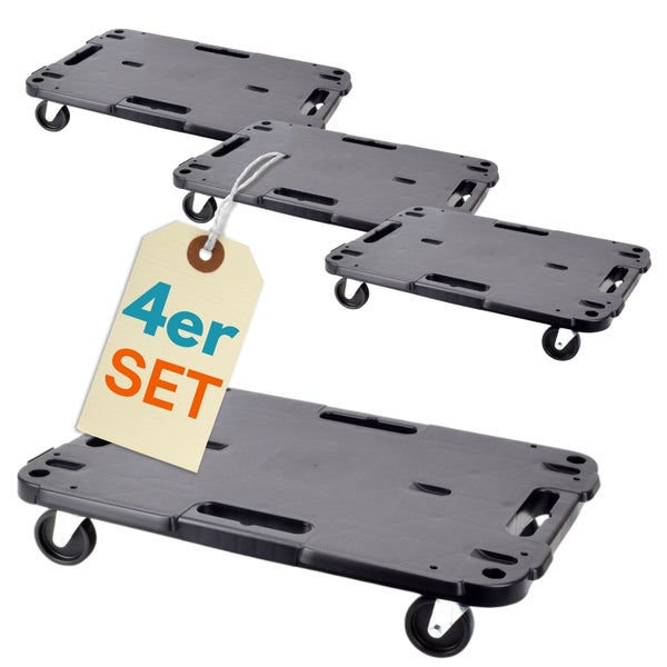 Vier Möbelroller als Set