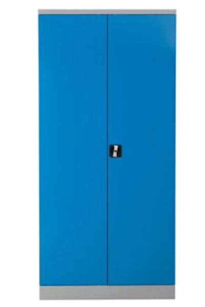 PROREGAL Stahlschrank Bee 4 Fachböden HxBxT 195 x 92 x 42 cm Verzinktes Fachbodenmaterial Grau & Hellblau