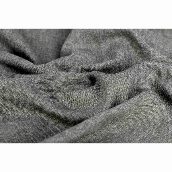 Nahaufnahme eines grauen Stoffes mit Textur