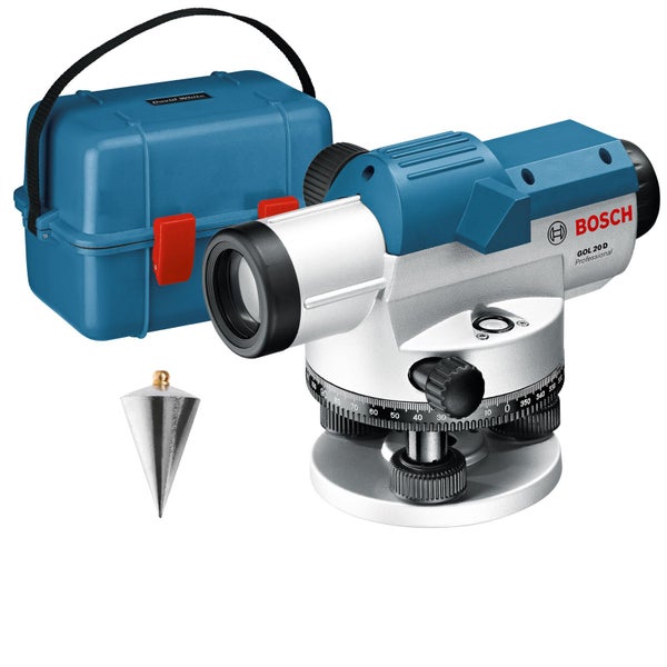 Bosch Logo GOL 20 D Nivelliergerät auf Baustelle