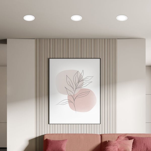 1x LED Einbaustrahler 230V LED Einbauleuchte Spots Flach Neutralweiß 22 cm