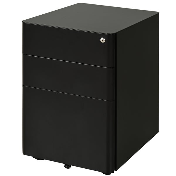 Vinsetto Rollcontainer, 39 x 48 x 59 cm, Stahl, Schwarz