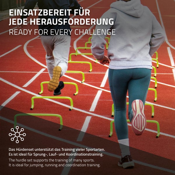 Hauki Speed/Agility Hürden für Training 5er-Set 46x30x16 cm, Multi-Sport Trainingshilfe, Hürden Set, Koordinationshürden, Fußball Hürdensatz Trainingszubehör, Beweglichkeits- und Koordinationstraining