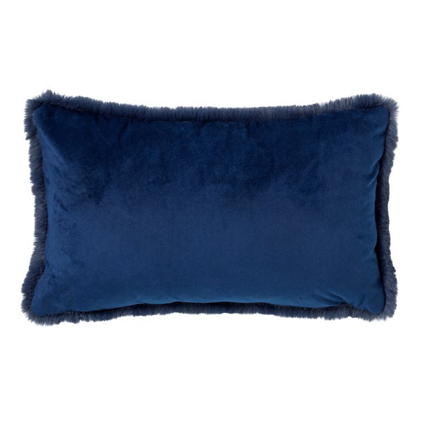 Zaya Dekokissen - Bont look 30x50 cm, Blau