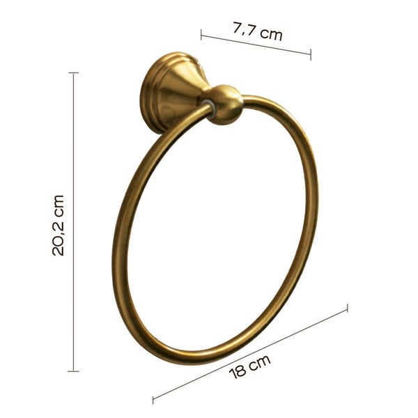Edelstahl Handtuchring in Bronze Ausführung | Rosa
