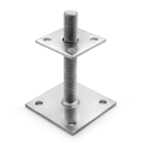 Verstellfuß mit Gewinde und quadratischer Platte