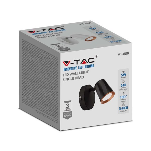 Verpackung einer V-TAC LED Wandleuchte mit einem Leuchtenkopf