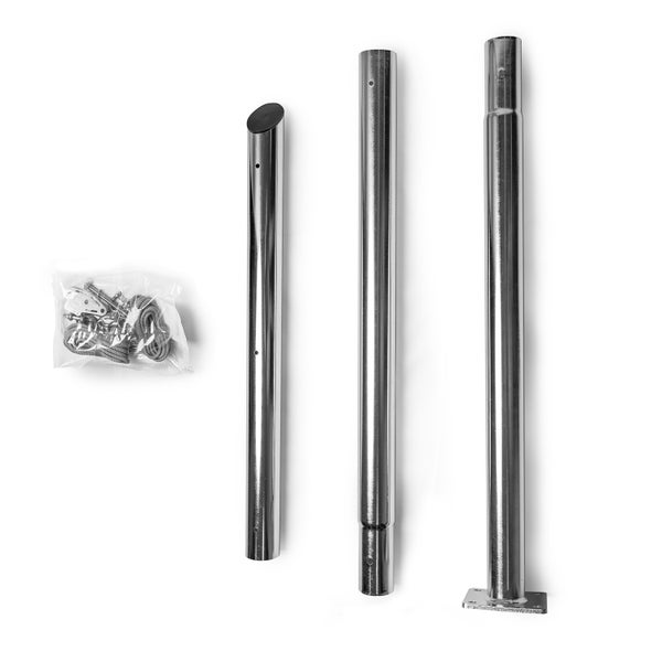 Sonnensegelmast Extra Robust EZ Mast Edelstahl 260 cm – Inox, verstellbar, ideal für hohe Spannkraft – Maanta®