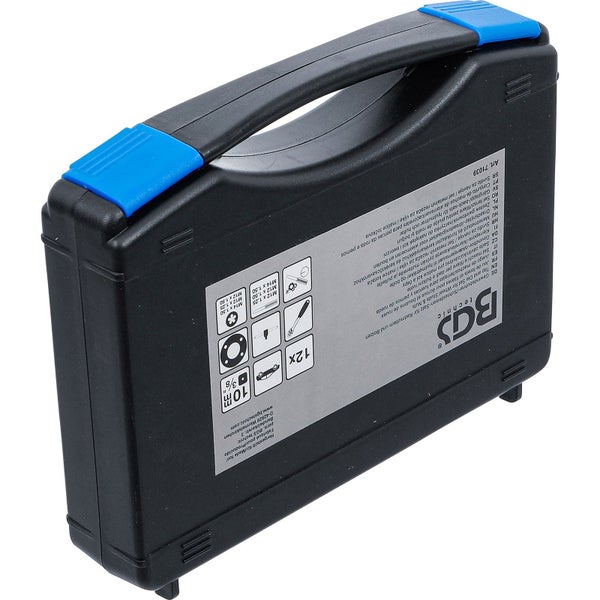 Gewindebohrer und Schneideisen Satz im Werkzeugkoffer