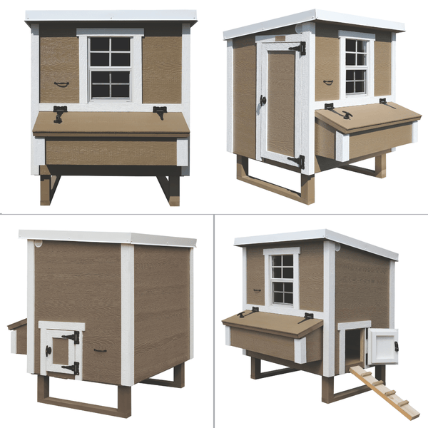 Hühnerstall Mitte EZ Chicken Home 1,68m² 127 x 133 x 158 cm Beige hergestellt in EU