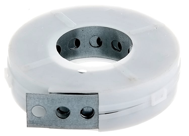 Runder Rollladengurtwickler aus Kunststoff mit Metallbefestigung