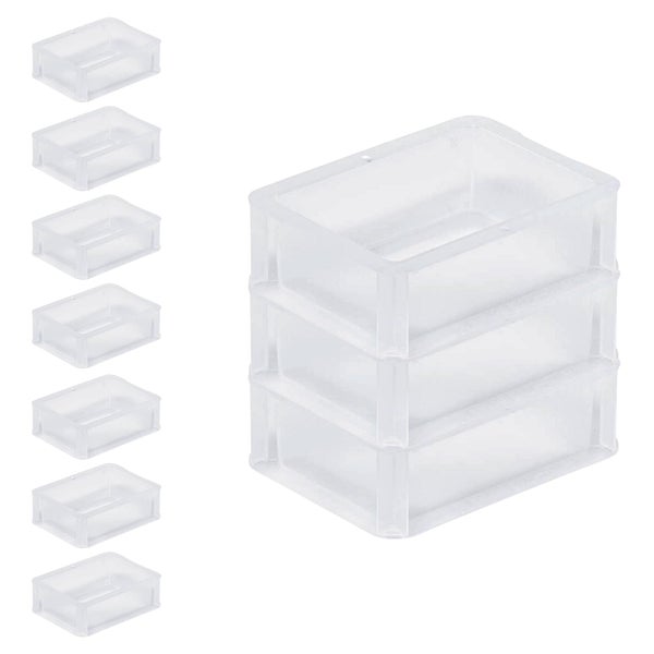 PROREGAL SuperSparSet 10 x Transparenter Eurobehälter BasicLine Mit Geschlossenem Griff und Klickdeckel HxBxT 7 x 15 x 20 cm 1,3 Liter Eurobox