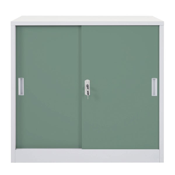 Stahlschrank mit Schiebetüren und Schloss