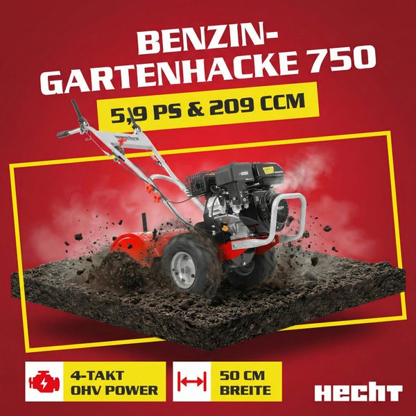 Hecht Benzin Gartenhacke 750 für die Gartenarbeit