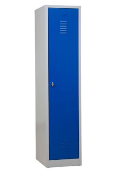 PROREGAL Garderobenspind Camel 1-Fach HxBxT 180 x 41 x 50 cm Vorhängeschloss Grau-Blau