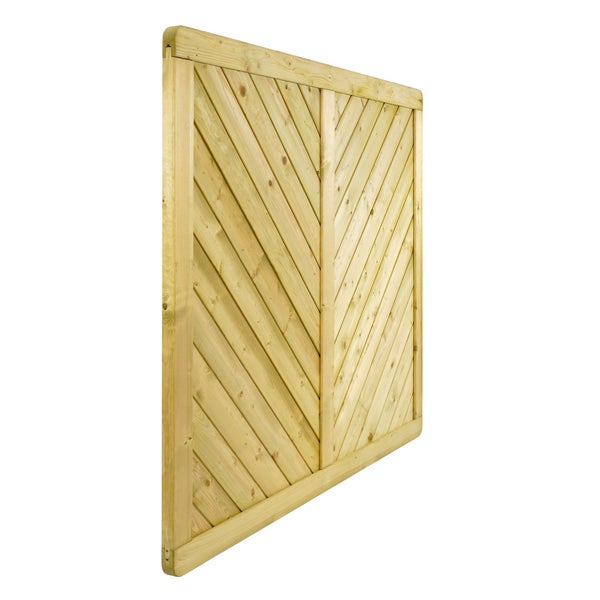 Holzzaun mit V-förmigem Muster