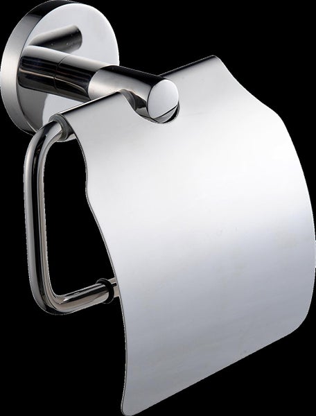 Wandmontierter Toilettenpapierhalter aus Metall mit Abdeckung zur Befestigung im Badezimmer