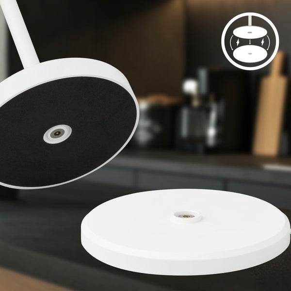 LED Tischlampe Akku IP44 Tischleuchte kabellos Ladestation Dimmbar Touch