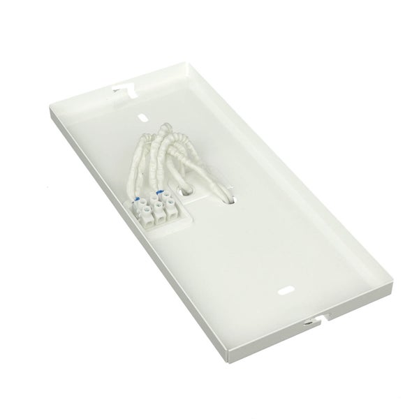 Deckenbaldachin mit Anschlussklemmen und Kabeln