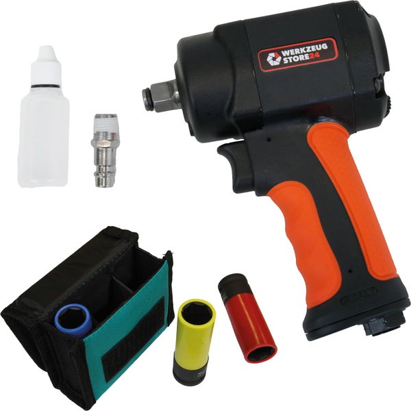 Werkzeug Store 24 Druckluftschrauber beim Anziehen einer Radmutter