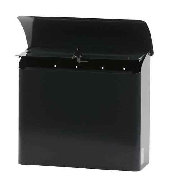PROREGAL Feuergeprüfter Wandbriefkasten Aus Metall HxBxT 42 x 41,5 x 16 cm Einwurföffnung 37,5 x 3 cm Anthrazit