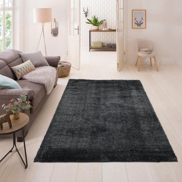 Home Deluxe Hochflorteppich SOFI - Anthrazit,  180 x 120 cm
