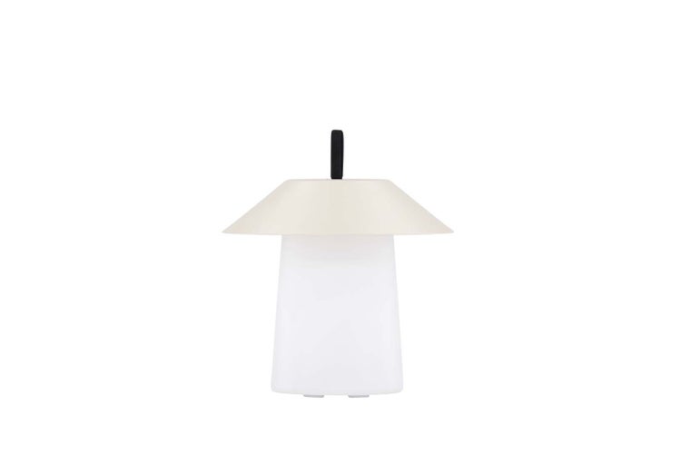 Rubu Tischleuchte LED für den Außenbereich beige. 24 X 24 X 26 cm