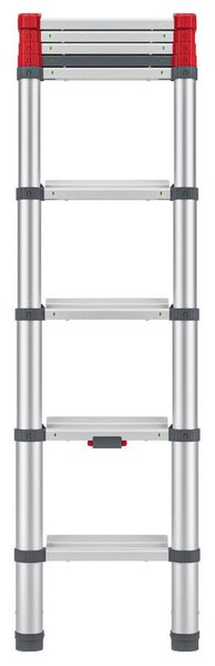 Teleskopleiter aus Aluminium mit mehreren Sprossen