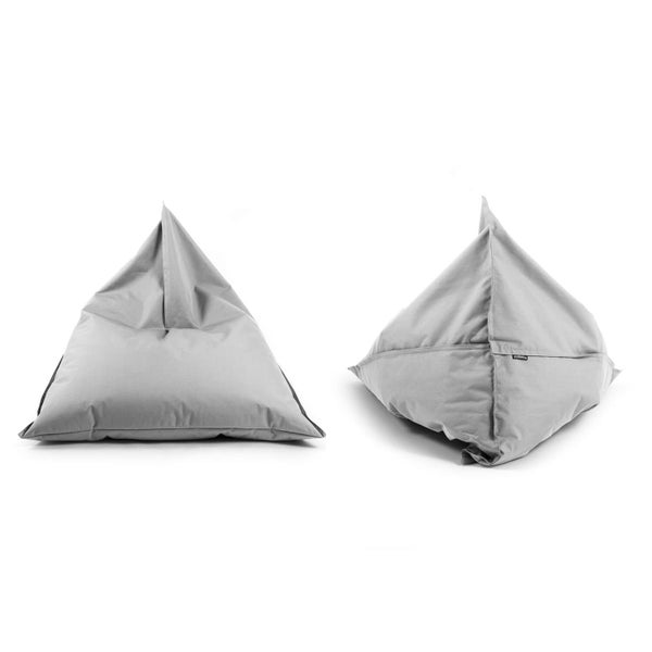 mokebo Sitzsack Outdoor für Balkon und Garten 'Der Sommerschlitten', Bean Bag mit EPS-Perlen Füllung in Grau