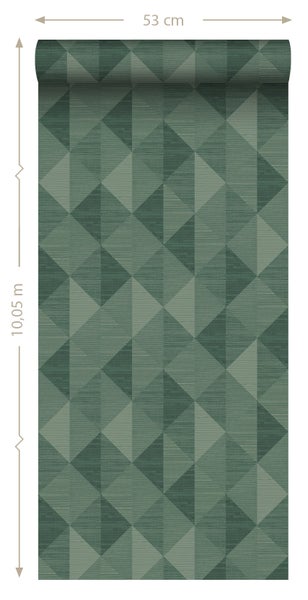 Tapetenrolle mit geometrischem Dreiecksmuster, 53 cm breit und 10,05 m lang