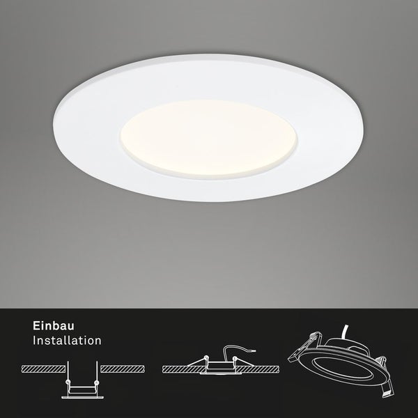 LED Einbauleuchte, Ø 8,5 cm, 6 W, Weiß, Briloner Leuchten