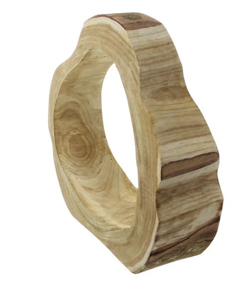 FRANK FLECHTWAREN | Holzdeko Artwork, HOLZ, ca. 43 x 38 x 12 cm