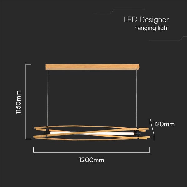 LED Designer Hängeleuchte mit Abmessungen