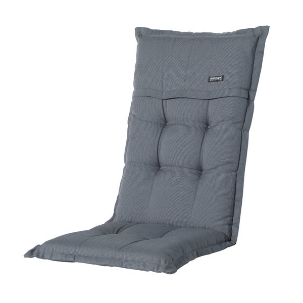 Gartenstuhlauflagen Rib grau - Ca. 105x50 cm - 4er-Set